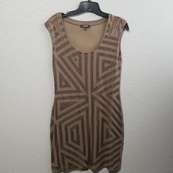 Express Art Deco Mini Dress - Picture 1 of 4